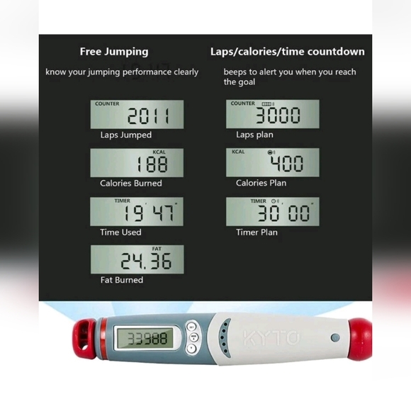 Red and Gray Digital Jump Rope - Picture 2 of 4